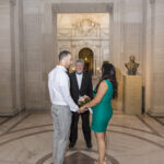 A photo of a couple and their Elopement in San Francisco City Hall