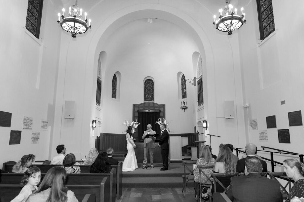 A photo of a Presidio Chapel Wedding in San Francisco CA