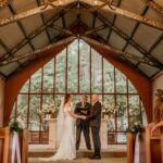 A photo of a couple getting married at the Historic Chapel of Our Lady in the Presidio San Francisco