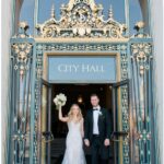 Bride and Groom main entrance San Francisco City Hall